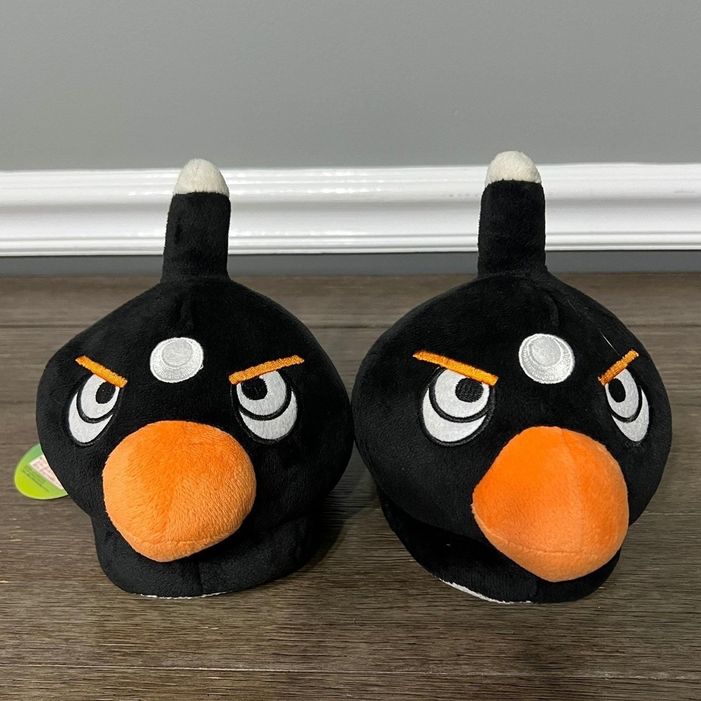 Banpresto Angry Birds Plush‎ Black Bomb Birds Black Slippers Japan Exclusive